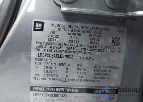 2020 Buick Envision Fwd Essence из США, поврежденный, VIN LRBFXCSAXLD079623